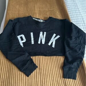 Oversized crop top sweatshirt